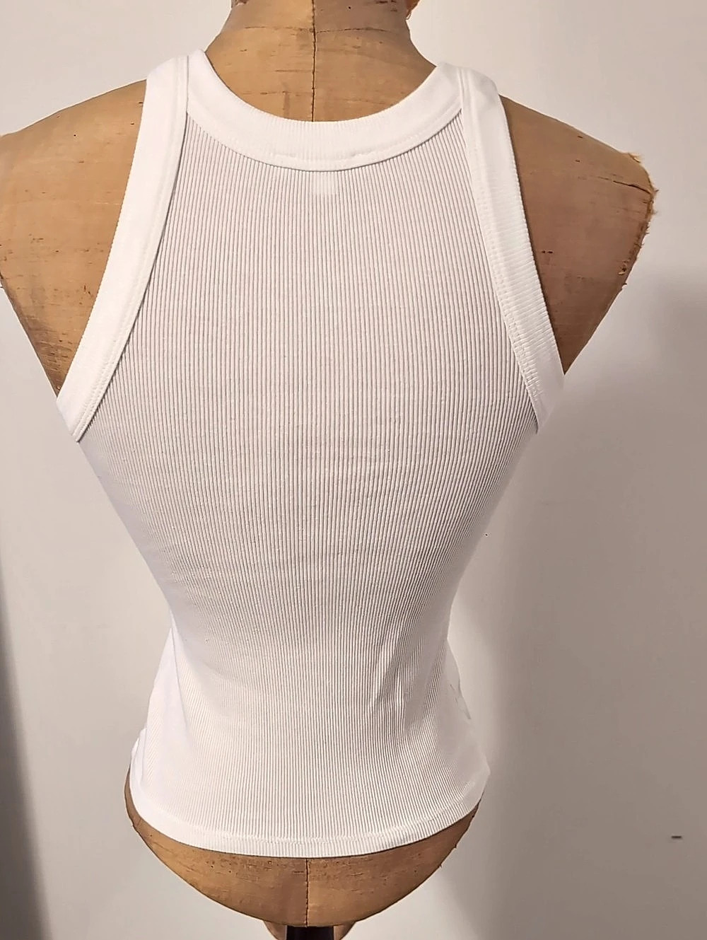 Reformation Ribbed Racerback Tank White Size XS - Picture 2 of 4